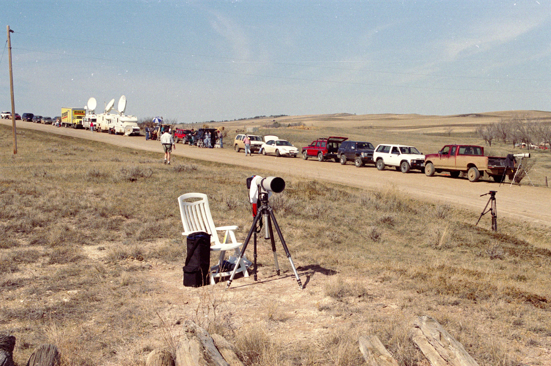 Media at Brusett, April 10, 1996